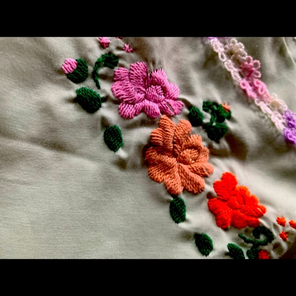 Handmade Pillowcase Top crochet tatting boho hippy blouse Festival Green… - Picture 3 of 7